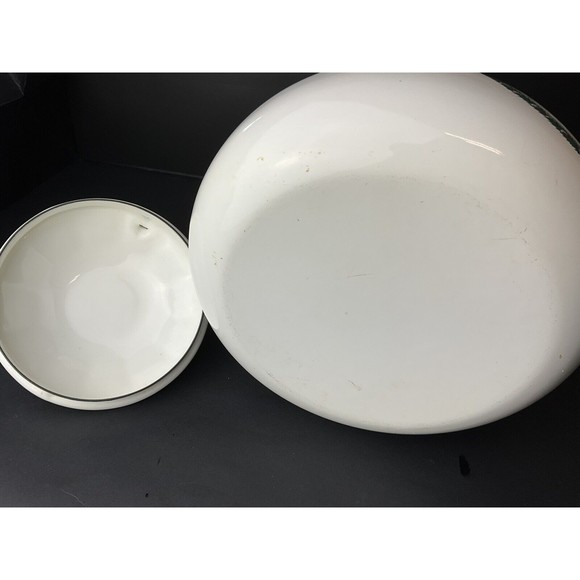 Vintage Mervyn's Porcelain on Steel Holiday Tradition Tea Kettle Winter Sleigh - Picture 9 of 13